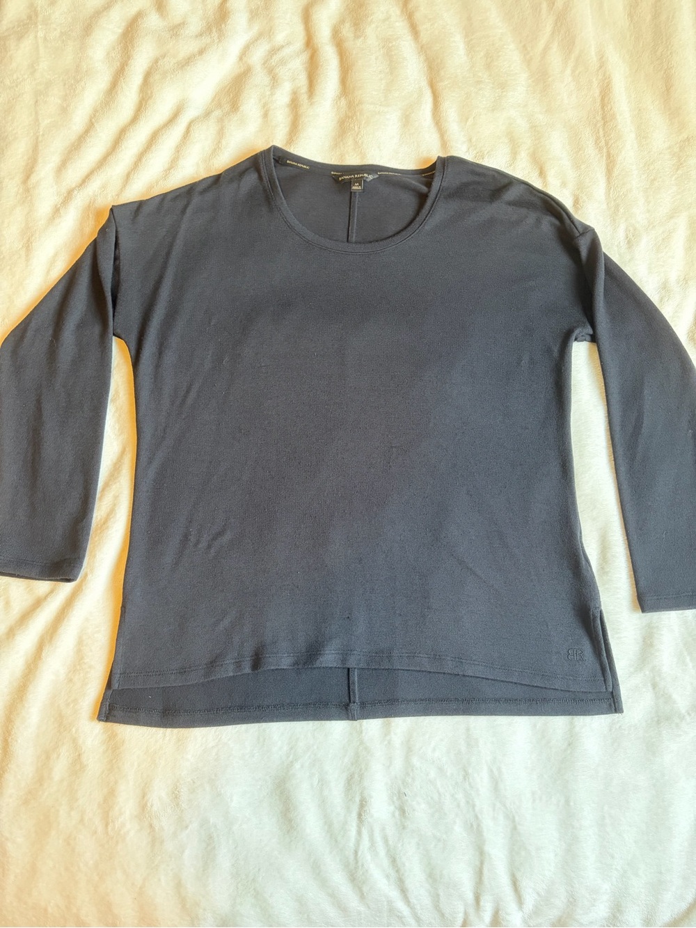 Banana Republic Women's Long-Sleeve Crew Neck Top Black
